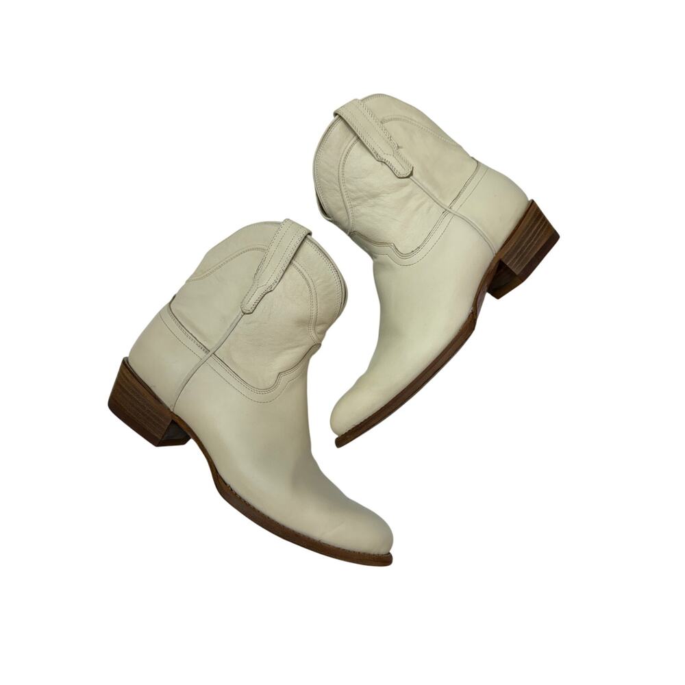 $275 Tecovas White Leather Boots 12 B